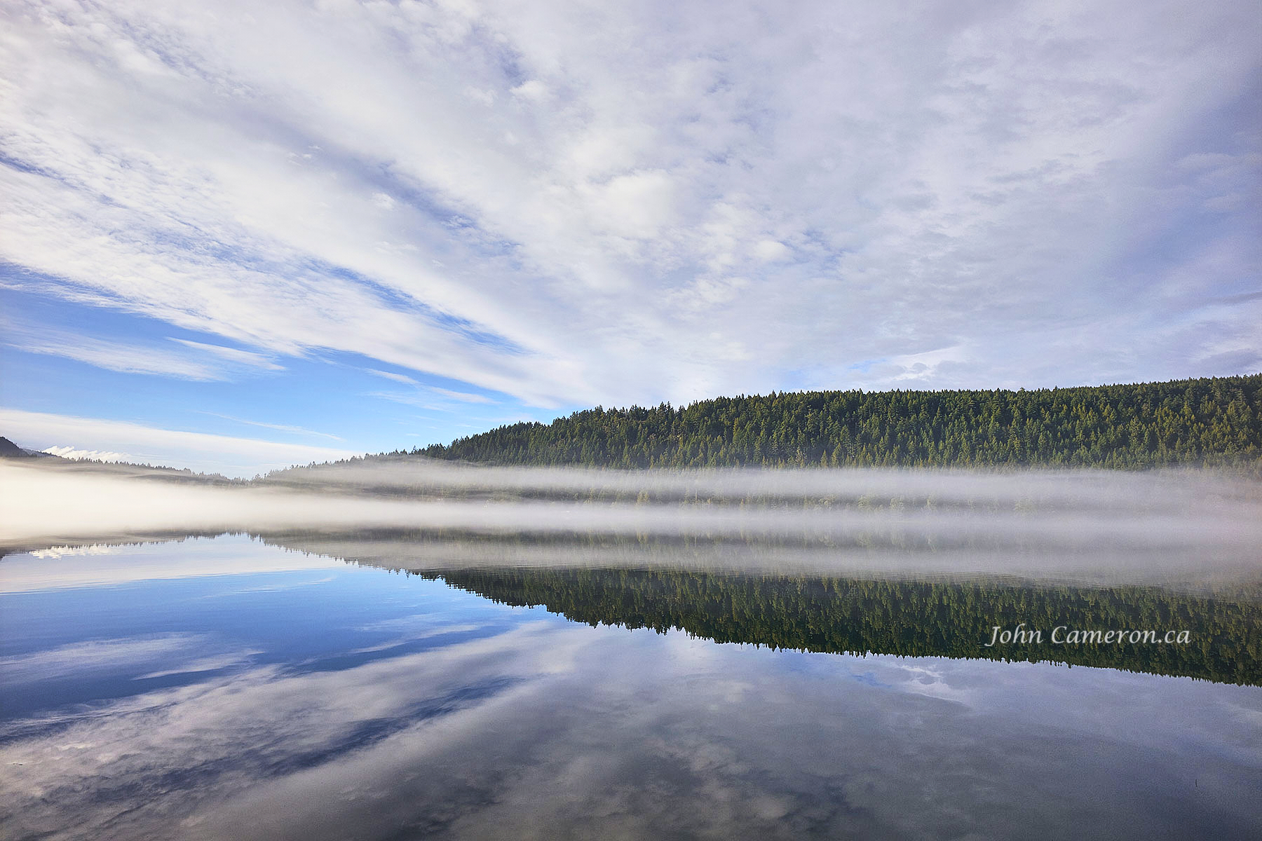 Beautiful sky and lake scene