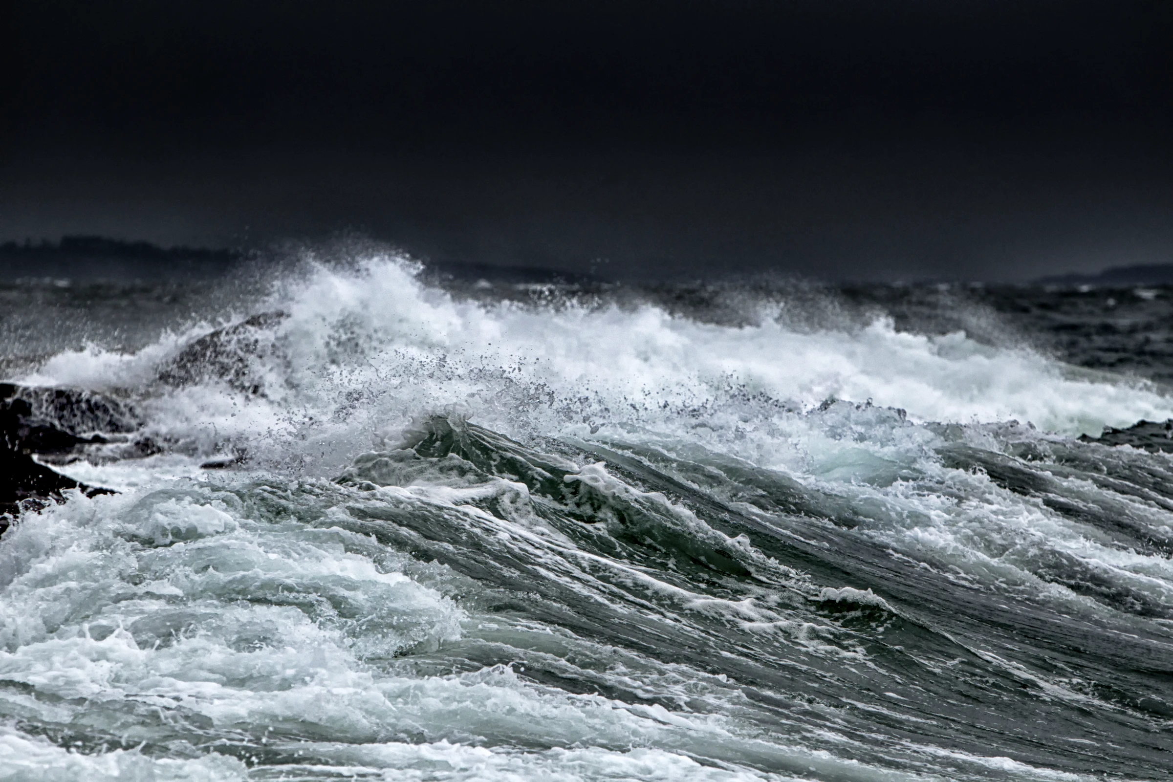 Night windstorm on a Saanich shoreline.