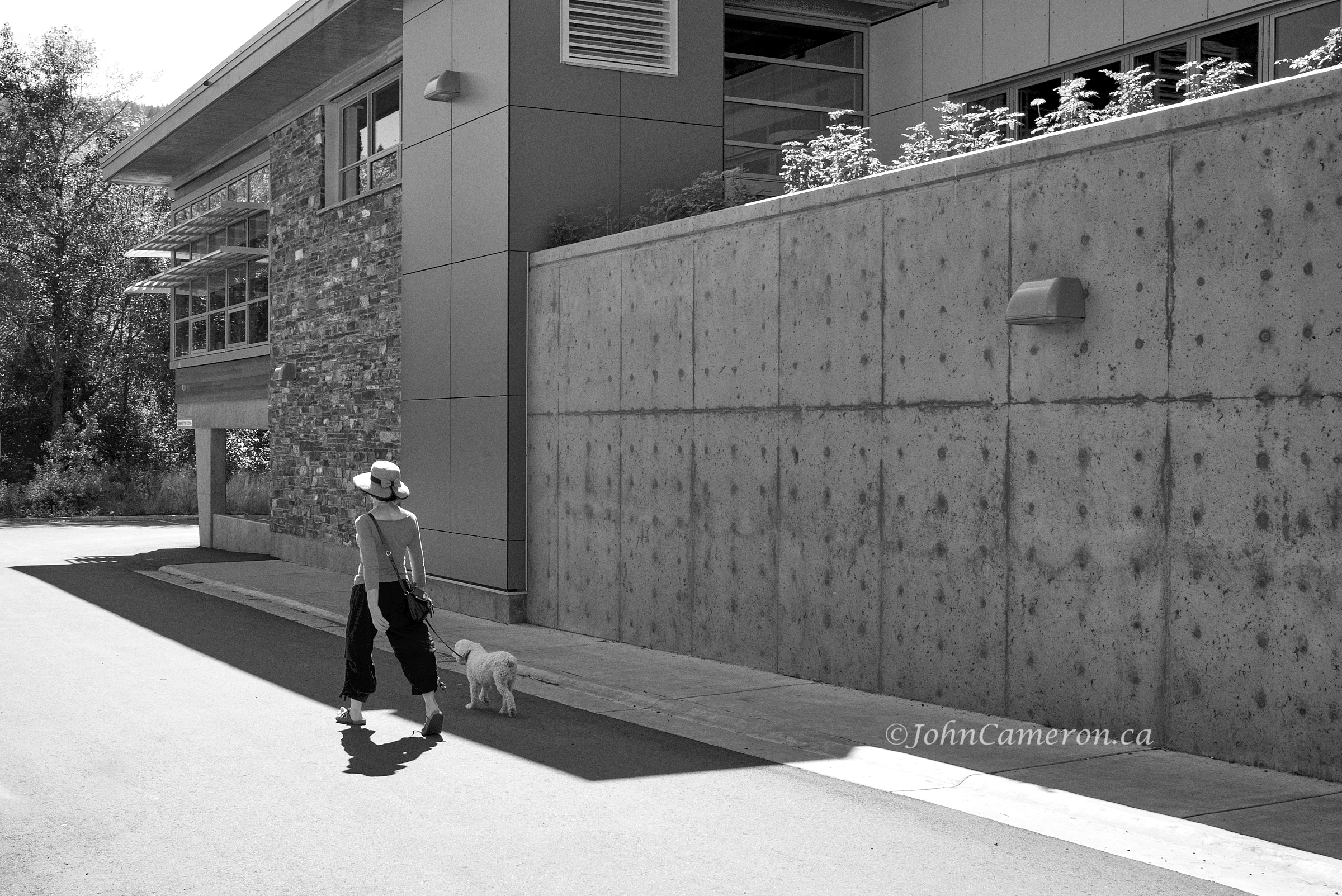 Side of Library in b&w. ©johncameron.ca