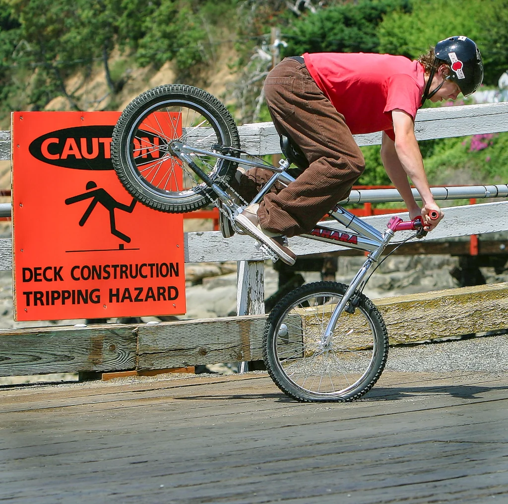 Biking on Vesuvius Dock ©johncameron.ca
