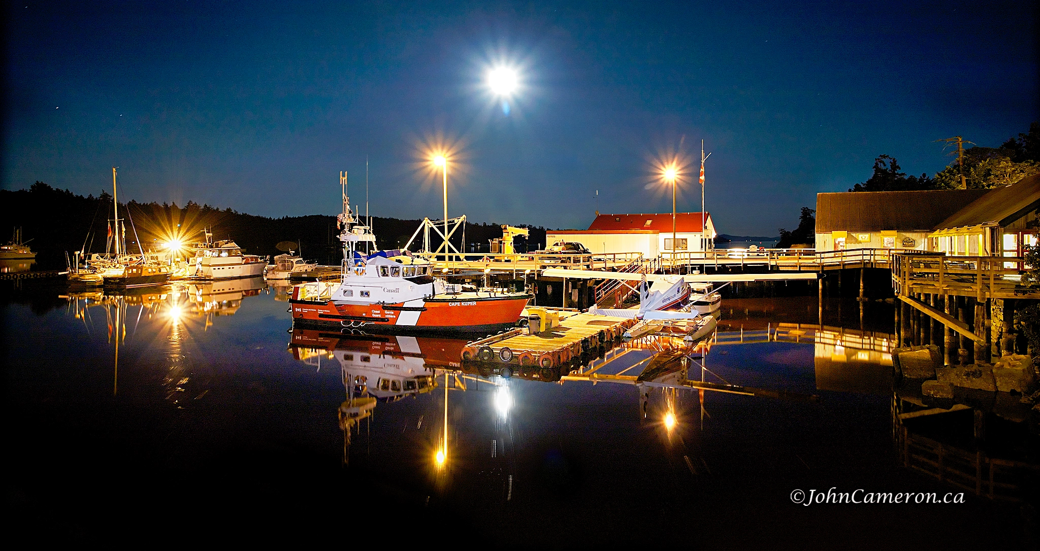 Ganges Coast Guard Station at Night ©johncameron.ca