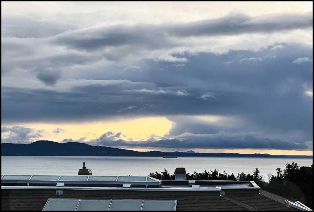 Morning view from a road looking over a home ©johncameron.ca